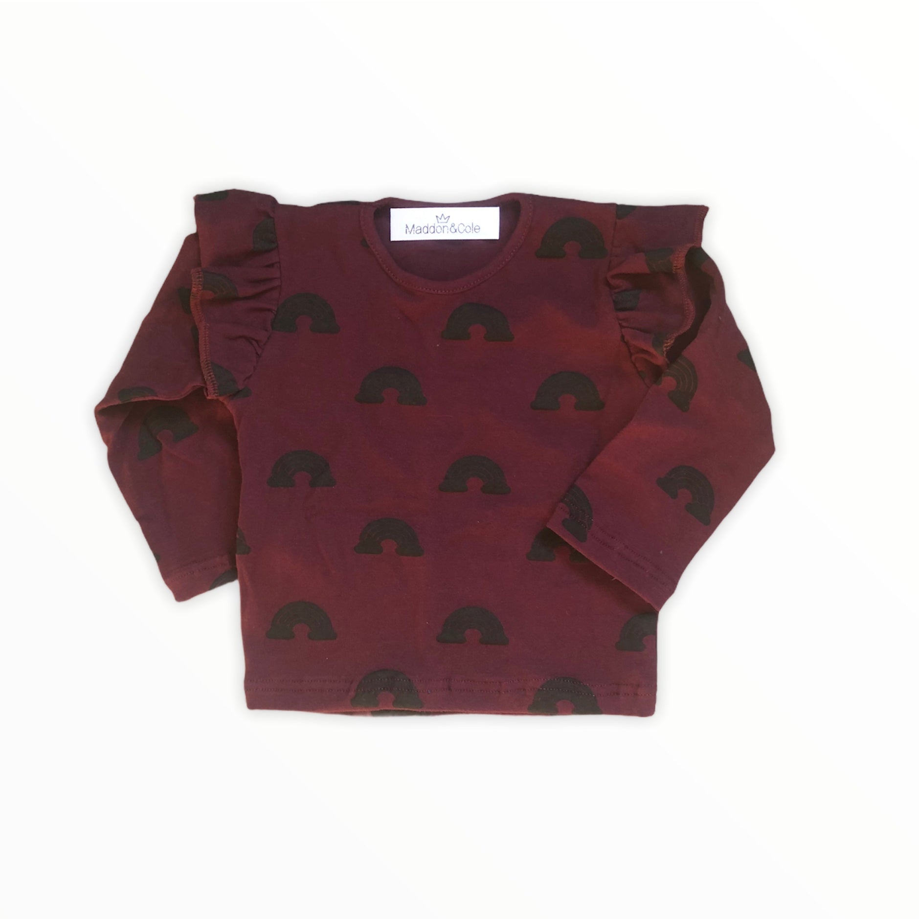 Rainbow frill sleeve Tee(3-4yrs)